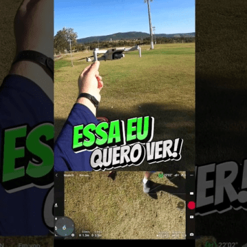 Imagem do drone DJI Mini 4K em voo, mostrando suas capacidades de filmagem e estabilidade no ar.