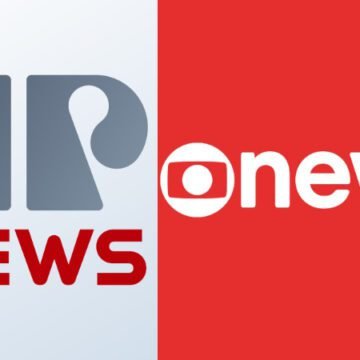 Imagem de um apresentador da JP News em estúdio, com um cenário de notícias ao fundo, representando a ascensão da emissora no jornalismo brasileiro.