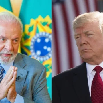 Fotografia do presidente Luiz Inácio Lula da Silva em evento oficial, representando a diplomacia brasileira em um contexto político global.