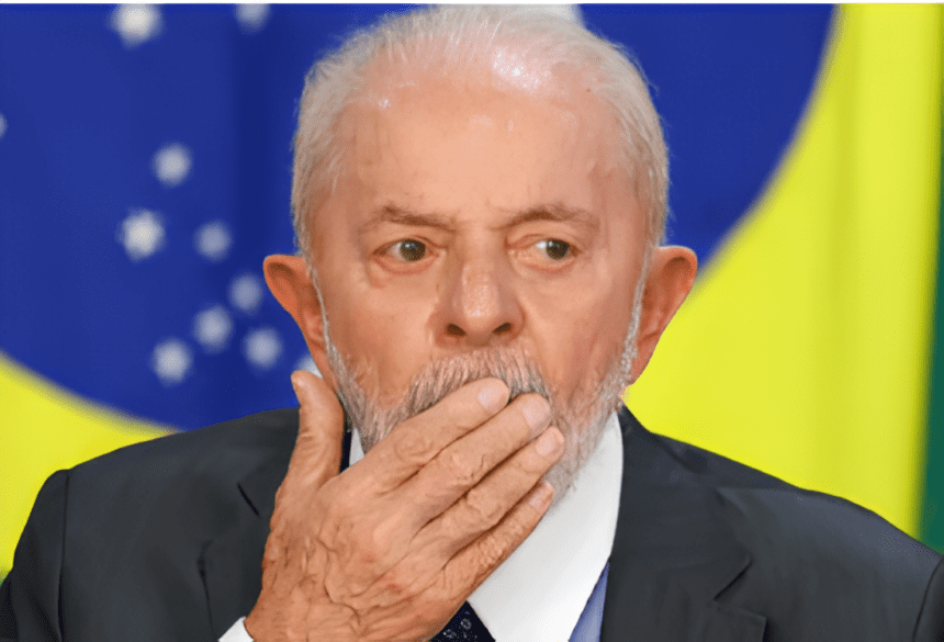 Uma imagem representando gráficos financeiros em queda, uma bandeira do Brasil ao fundo e uma tela de computador mostrando cotações em vermelho, simbolizando uma crise econômica.